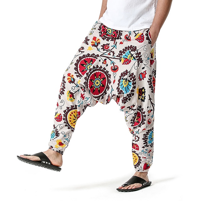 Men's Summer Pants Baggy Pants Beach Pants Harem Pants Boho Pants ...