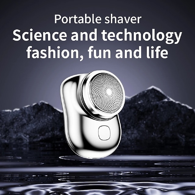  1pc Mini tragbarer Elektrorasierer USB wiederaufladbarer Bartschneider Rasieren Gesicht Akku-Maschine nass trocken schmerzlos Rasierer