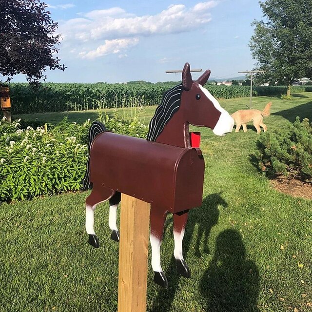 Unique Horses Cow Mailbox, Creative Personalised Animals Mailbox