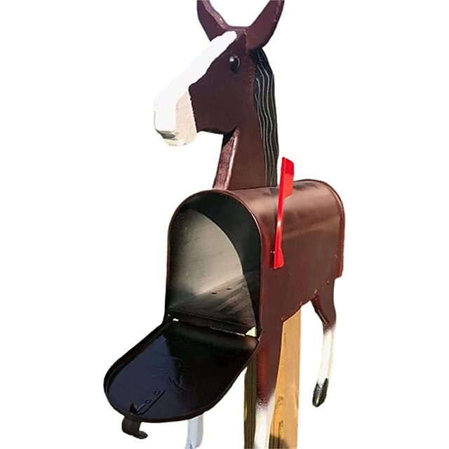 Unique Horses Cow Mailbox, Creative Personalised Animals Mailbox, Handmade Post Letter Box