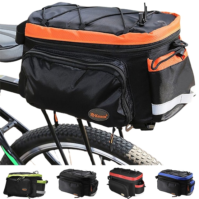  13 l-es kerékpár csomagtartó táska esővédővel kerékpártartó hátsó hordozótáska kihúzható nagy kapacitású nyeregtáskák vízálló kerékpár hátsó csomagtartó csomagtartó tökéletes kerékpározáshoz utazáshoz kemping szabadtéri