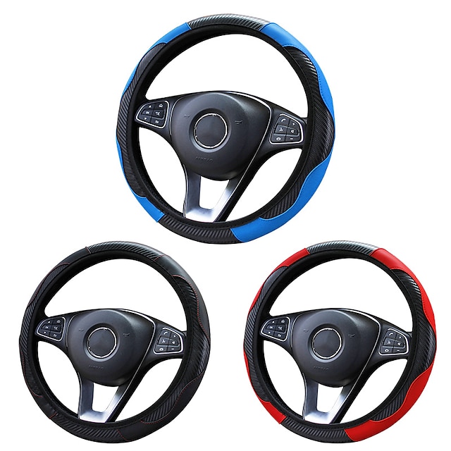  1set 38CM Car Steering Wheel Cover Auto Steering Wheel Braid On The Steering Wheel Cover Case Funda Volante Universal Car Accessories