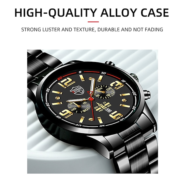 DEYROS Watches for Men Business Luxury Stainless Steel Quartz ...