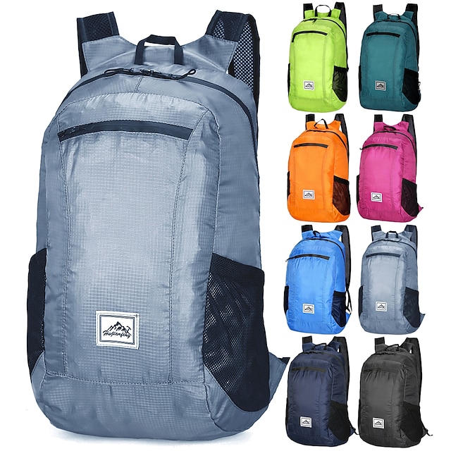  18 L Hiking Backpack Lightweight Packable Backpack Daypack Packable Rain Waterproof Ultra Light (UL) Waterproof Zipper Foldable Outdoor Camping / Hiking Climbing Cycling / Bike Traveling Nylon Navy