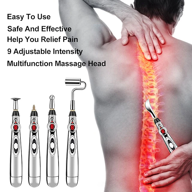 Electronic Acupuncture Pen Electric Meridians Laser Therapy Heal Massage Pen Meridian Energy Pen Relief Pain Tools Health Care 11