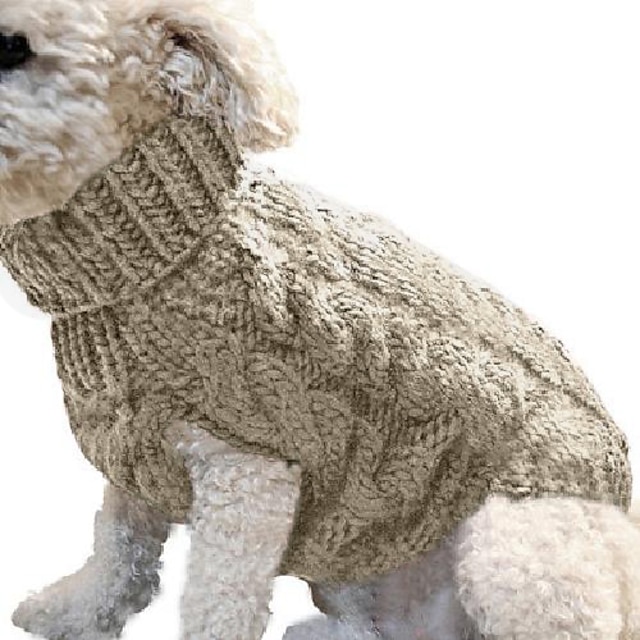  Hundemantel, Nmch Pullover für kleine Hunde, gestrickt, für Haustiere, Katzen, Hundepullover, warmes Hunde-Sweatshirt, Hunde-Winterkleidung, Kätzchen, Welpen, Rollkragenpullover, Hundepullover (blau,