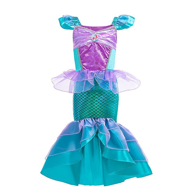 Little Mermaid Mermaid Tail Ariel Aqua Princess Dress Theme Party ...