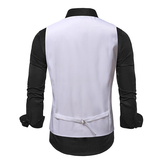 Men's Vest Waistcoat Gilet Wedding Office & Career Daily Wear Party