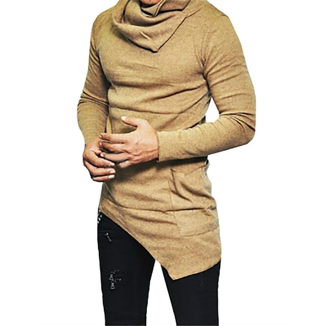  Men's T shirt Tee Long Sleeve Shirt Poker Cowl Street Sports Long Sleeve Clothing Apparel Designer Basic Casual Comfortable