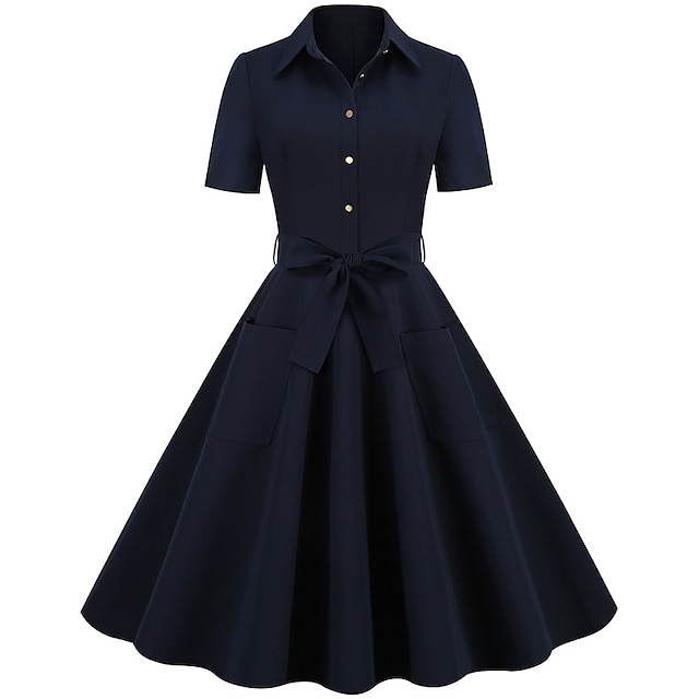 Retro Vintage 1950s Vintage Dress Cocktail Dress Swing Dress Flare Dress Audrey Hepburn Womens 3090