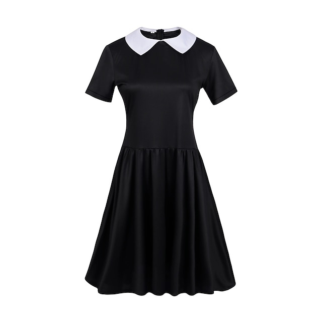 Wednesday Addams Addams family Wednesday Dress Women's Girls' Movie Cosplay  Gothic Black Dress Belt Masquerade Polyester World Book Day Costumes 2023 -  US $28.99