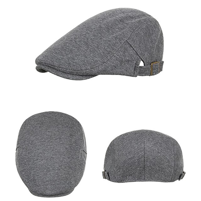 Casquette Plate (Flat Cap) Pour Homme En Laine/polyester - Style Newsboy - Taille Réglable 55-59cm - Pour Hiver Et Extérieur