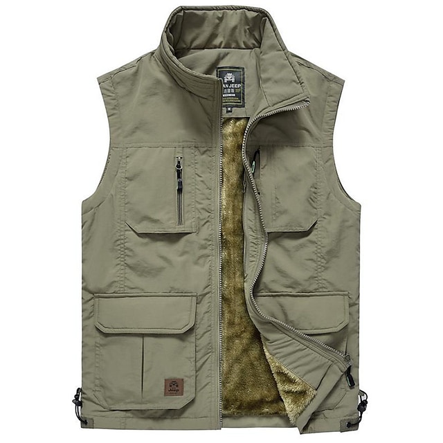 Men's Hiking Fleece Vest / Gilet Fishing Vest Winter Fleece Jacket Top ...