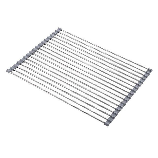 Roll Up Dish Rack, Stainless Steel Drying Drainer Over The Kitchen Sink