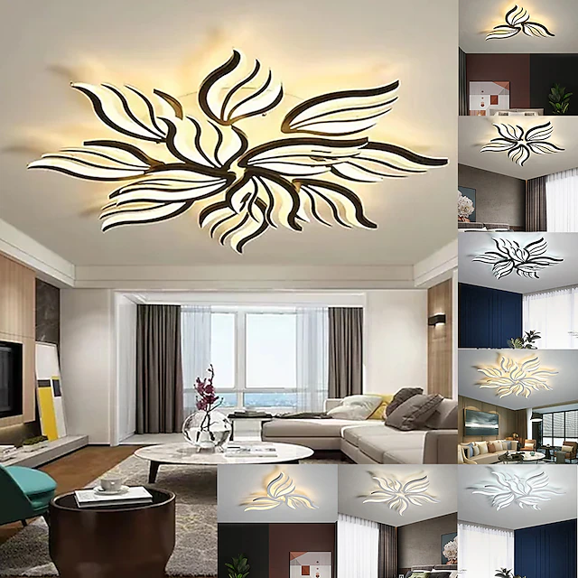 Ceiling Lights Dimmable Cluster Design Ceiling Lights Plastic Artistic Style Modern Style Novelty Black LED Modern 110-240 V 15