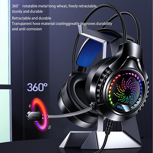  iMosi Q7 7.1 Channel Subwoofer Head-mounted Gaming Headsetsound And Colorlong-term Wear Without Stress With Ears Day And Night