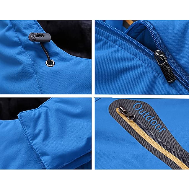Men's Ski Jacket Waterproof Hiking Jacket Hiking Fleece Jacket Fleece