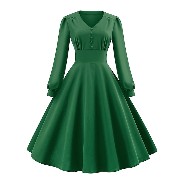 Audrey Hepburn Retro Vintage 1950s Vintage Dress Cocktail Dress Swing ...