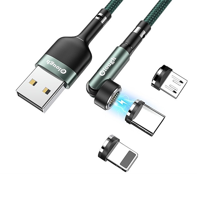  كابل مغناطيسي 540 3a شحن سريع كابل USB صغير من النوع C لهاتف iphone xiaomi samsung magnet شاحن سلك بيانات الهاتف