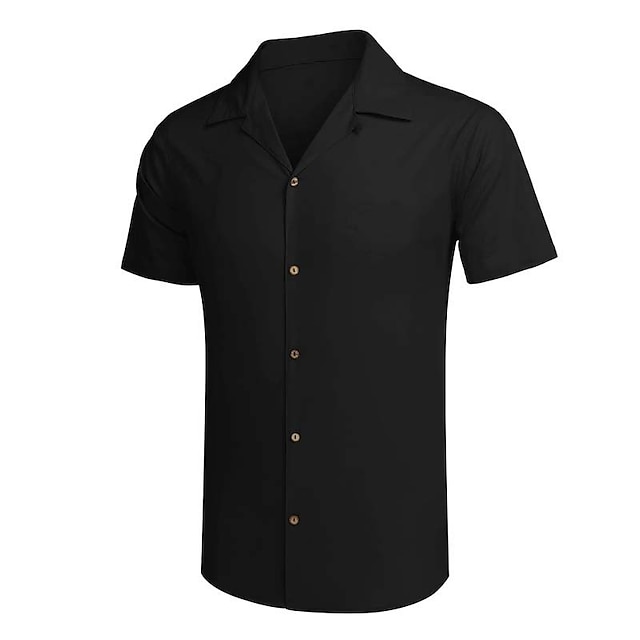 Men's Button Up Shirt Summer Shirt Beach Shirt Camp Collar Shirt Cuban ...
