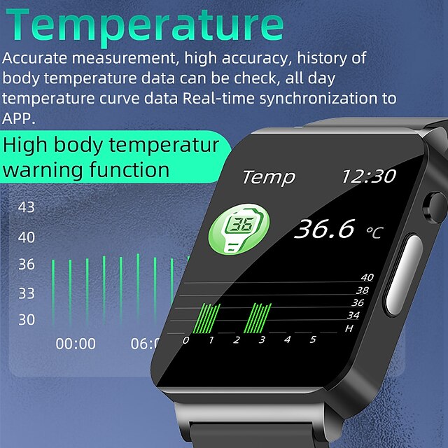 KS03 Smart Watch 1.72 inch Smartwatch Fitness Running Watch Bluetooth