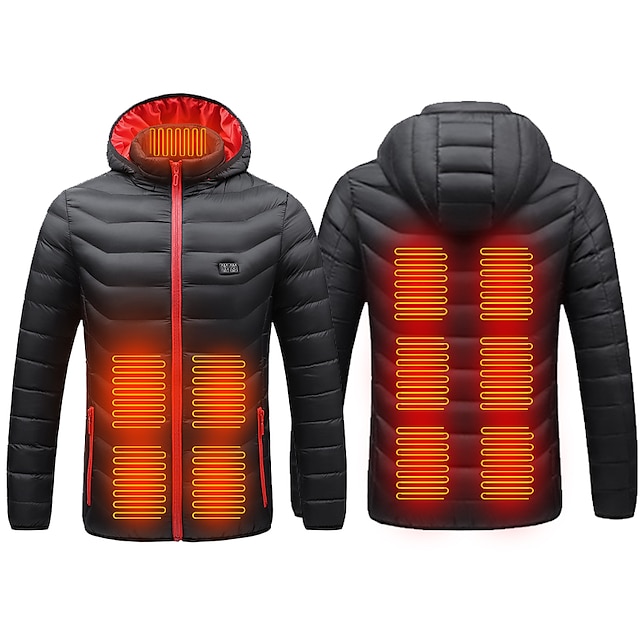  11 aree uomo donna giacca riscaldata moda uomo cappotto intelligente usb riscaldamento elettrico esterno cappotto termico vestiti caldi gilet riscaldato invernale