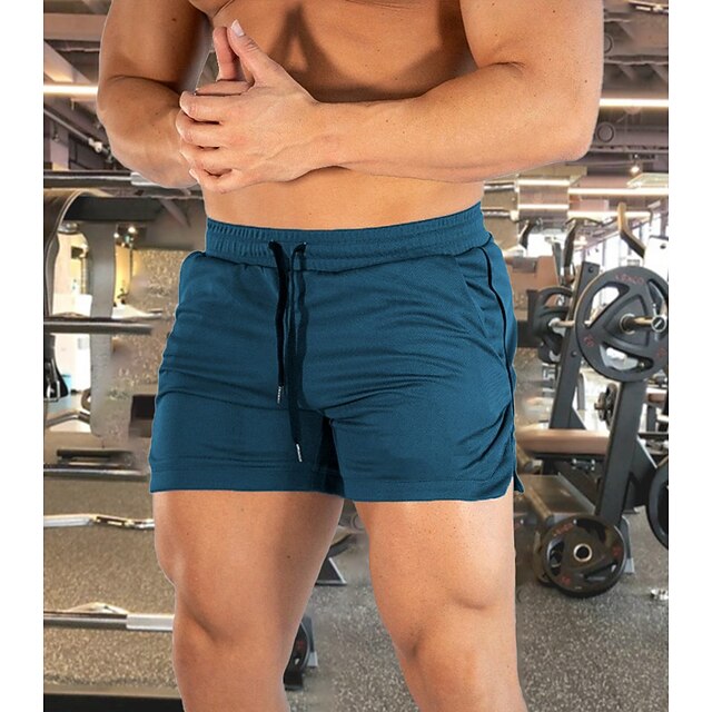 Men's Running Shorts Athletic Shorts Drawstring Split Shorts Athletic