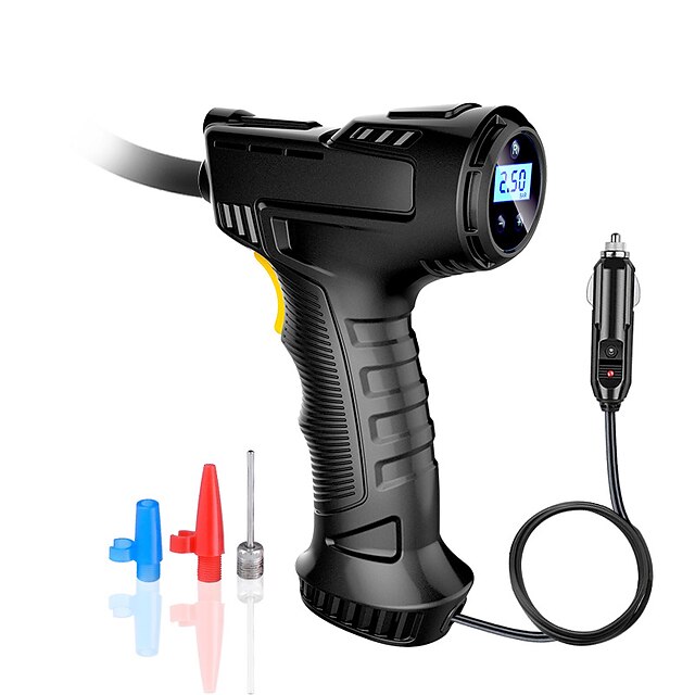  auton ilmakompressori 120w ladattava langaton/langallinen puhallettava pumppu kannettava ilmapumppu auton renkaiden täyttö digitaalinen autopyörälle