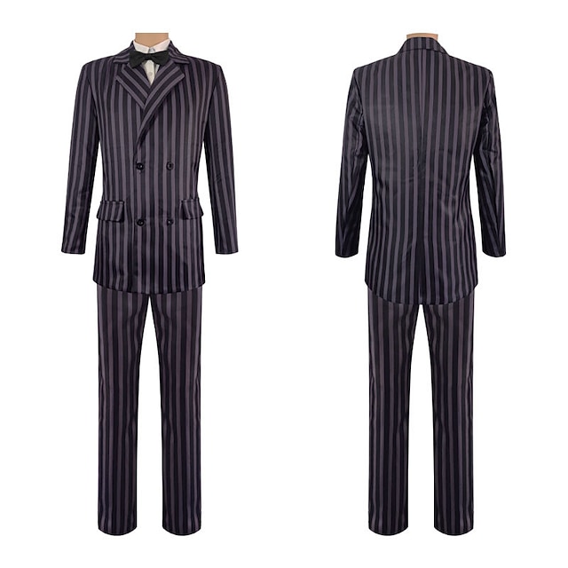  Mercoledì Addams Famiglia Addams Gomez Addams Cappotto Blusa / Camicia Pantaloni Gotico Cosplay di film for Per uomo Adulti Mascherata
