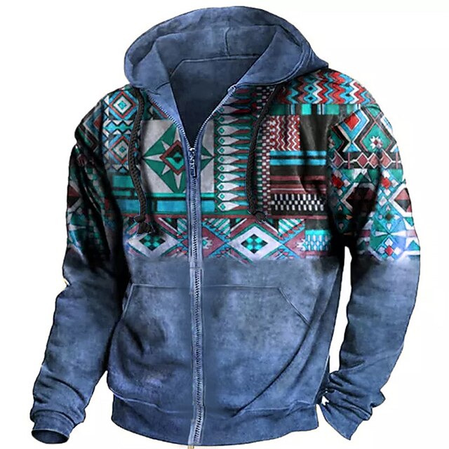 Men's Color Block Graphic Prints Hoodie Hoodies Sweatshirt Streetwear ...
