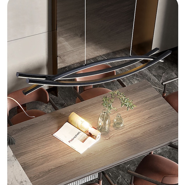  100 cm led taklampa linje design metall konstnärlig stil modern ljuskrona modern enkel nordisk minimalistisk ljus lyx restaurang lång bar bord matsal 110-120v 220-240v