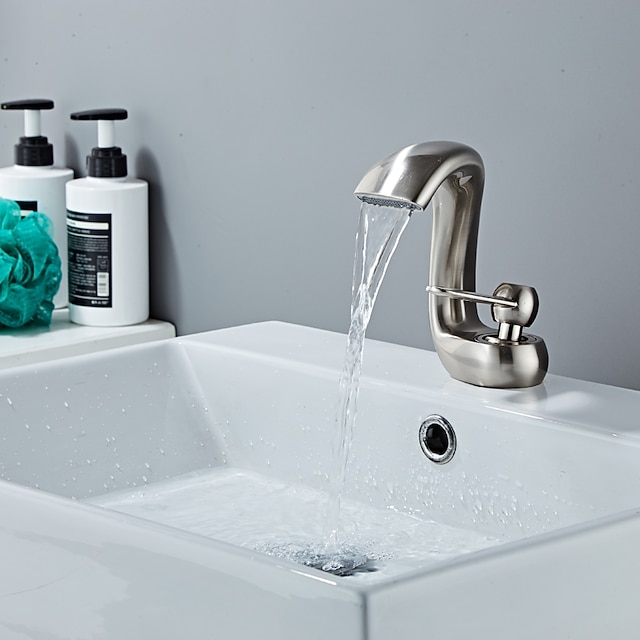  koupelnová umyvadlová baterie,staromosazný vodopád jednootvorové vanové baterie s přepínačem teplé a studené vody