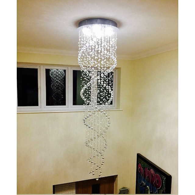  6-Light 55 cm Crystal / Creative Chandelier Metal Crystal / Linear Electroplated Artistic / Traditional / Classic 110-120V / 220-240V