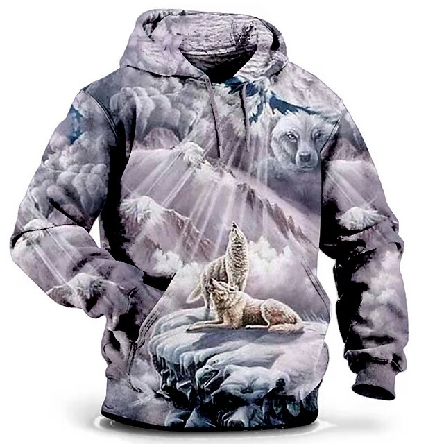 Pullover Hoodie Wolf Grey