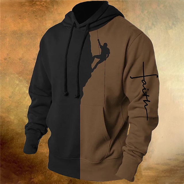  Homens Bloco de cor Estampas Abstratas Moletom Moletons Moletom com capuz Manga Longa Moletom com capuz Com Capuz Roupa de rua Impressão 3D Diário Esportes Branco Vermelho Imprimir Primavera & Outono