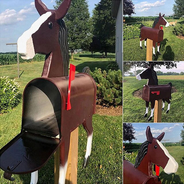 Unique Horses Cow Mailbox Creative Personalised Animals Mailbox   Vsoykp1669966216022 