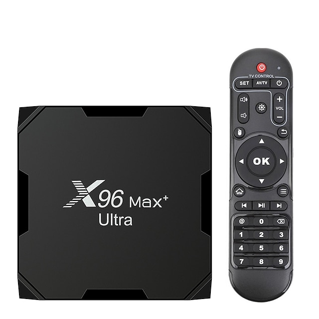  x96max plus ultra tv-boks android 11 amlogic s905x4 4gb 64gb tvbox av1 8k wifi bt x96 max medieafspiller 4gb 32gb set-top-boks