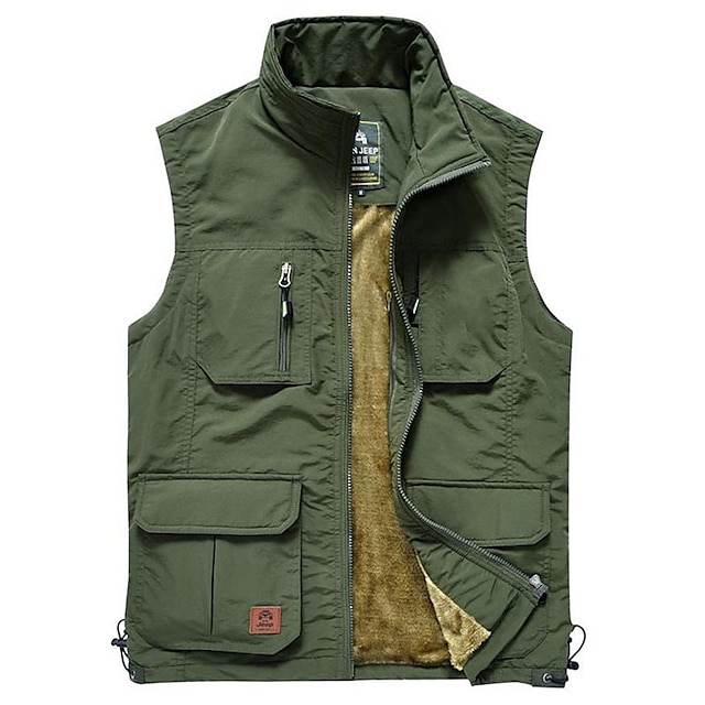 Men's Hiking Fleece Vest / Gilet Fishing Vest Winter Fleece Jacket Top ...