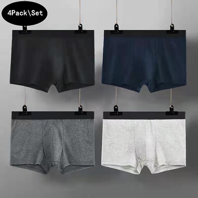 Men's 4 Pack Boxer Briefs Underwear Basic Panties Boxers Underwear 95% ...