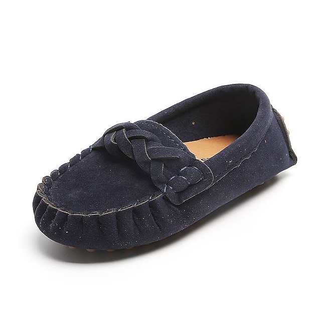  Boys Girls' Loafers & Slip-Ons Daily Casual School Shoes Suede Big Kids(7years +) Little Kids(4-7ys) Toddler(2-4ys) School Casual Daily Outdoor Braided Strap Brown Dark Blue Rose Red Fall Spring
