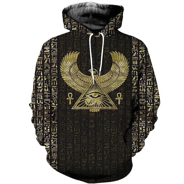  Ancient Egyptian Deities God Eye Of Horus Hoodie Cartoon Manga Anime 3D Front Pocket Graphic For Couple's Men's Women's Adults' 3D Print