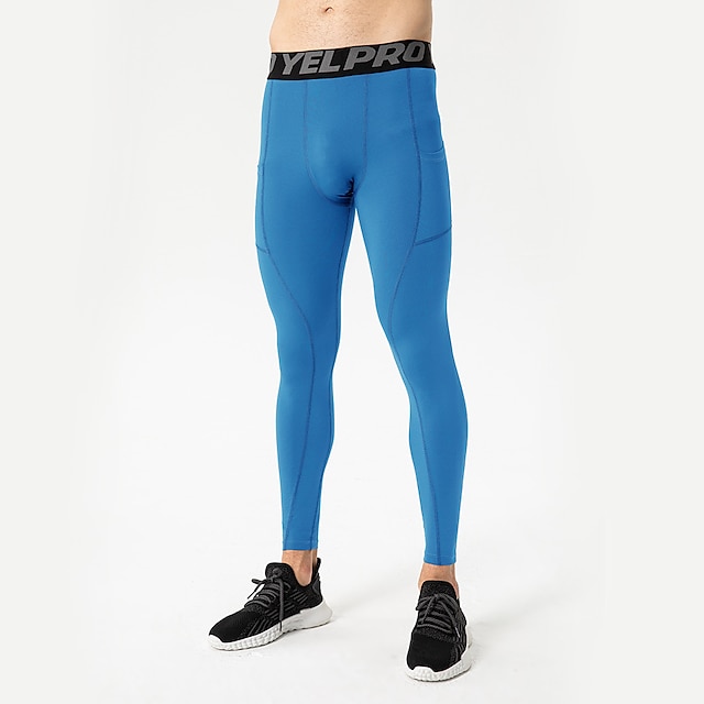 Men's Compression Pants Running Tights Leggings with Phone Pocket Base