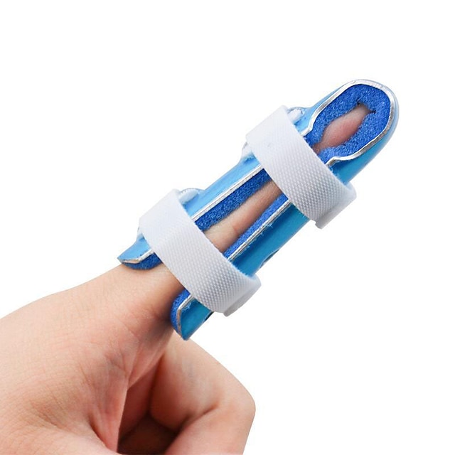 2 Pcs Aluminum Alloy Finger Splint Straighten Finger Protector Finger