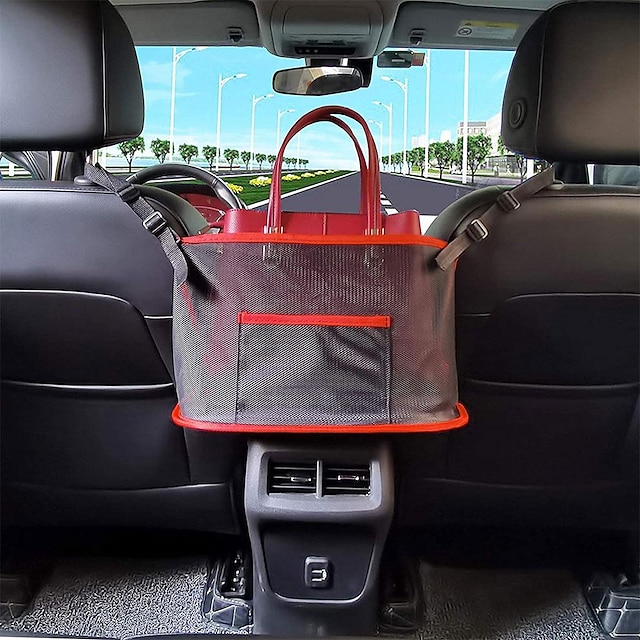Car Net Pocket Handbag Holder, Durable Car Seat Storage and Handbag
