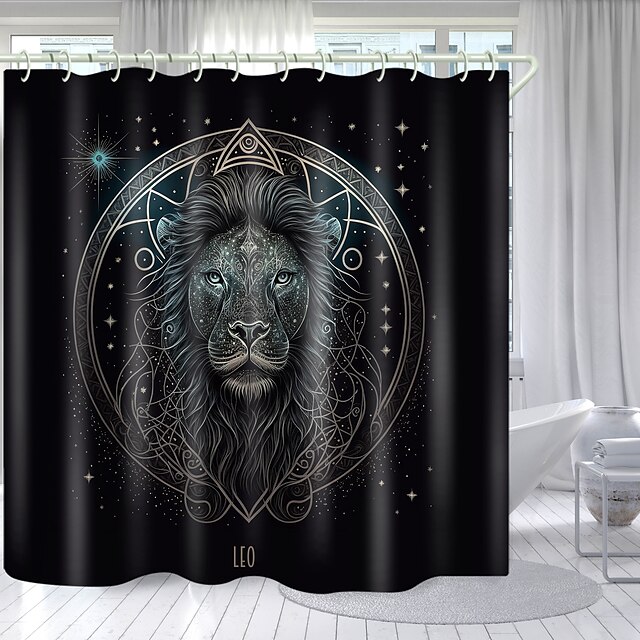  Zodiac Series Bathroom Shower Curtains & Hooks Contemporary Polyester Waterproof