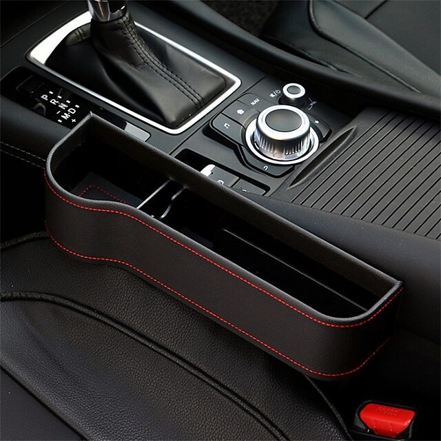 Leather Car Seat Gap Filler Organizer with Cup Holder, Multifunctional Storage Box for Vehicle Seat Side 12