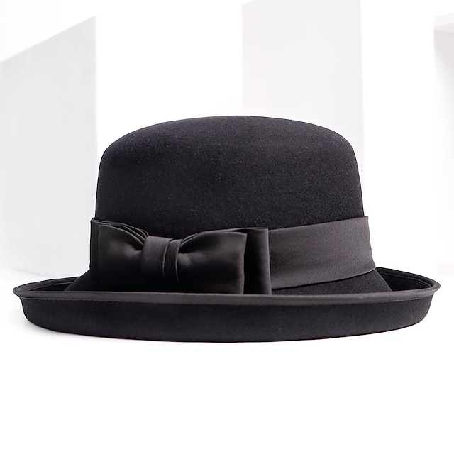  hatte 100% uld fedora hat formelt teselskab elegant med buet hovedbeklædning