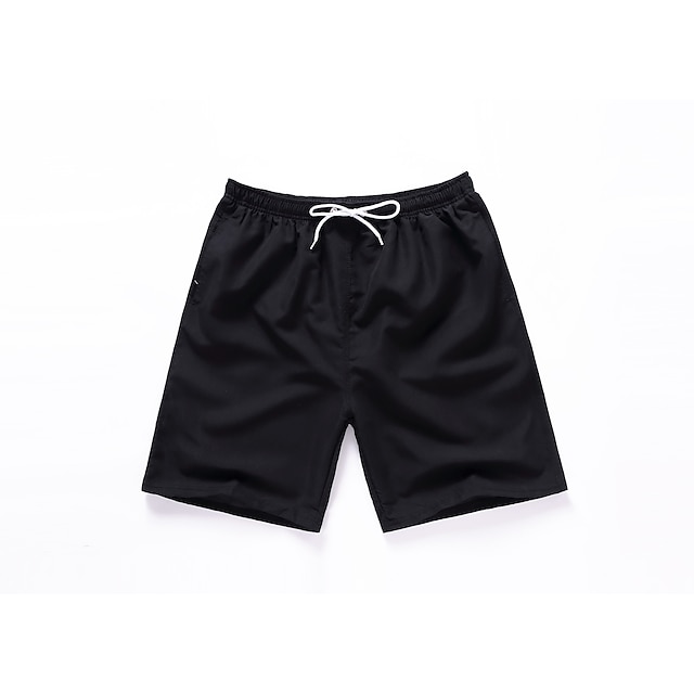 Men's Shorts Beach Shorts Casual Shorts Drawstring Elastic Waist Plain ...