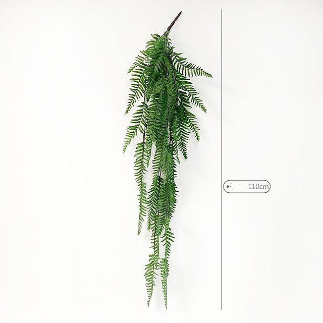  planta verde folha persa pendurada na parede casamento bar restaurante materiais de decoração de parede simulação plantas penduradas, flores falsas para arco de casamento parede do jardim decoração