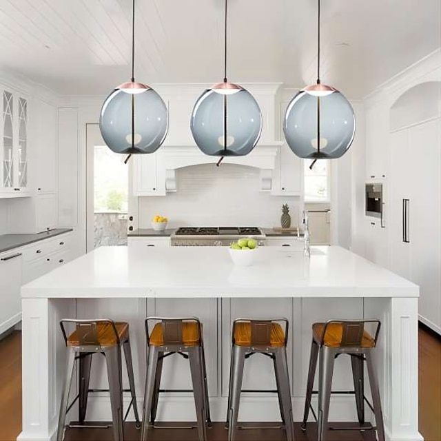  LED Pendelleuchte Glas Kücheninsel Licht Single Design Galvanisierte LED Nordic Style 220-240V 110-120V